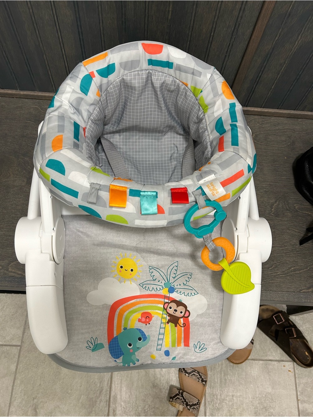 Gray & Multi Color Kids Activity Chair Seat Cover with Play Toy